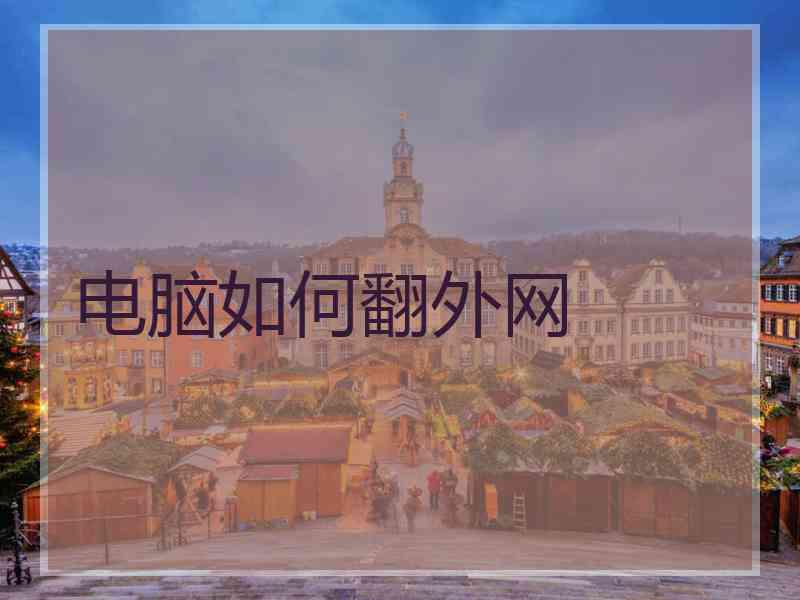 电脑如何翻外网