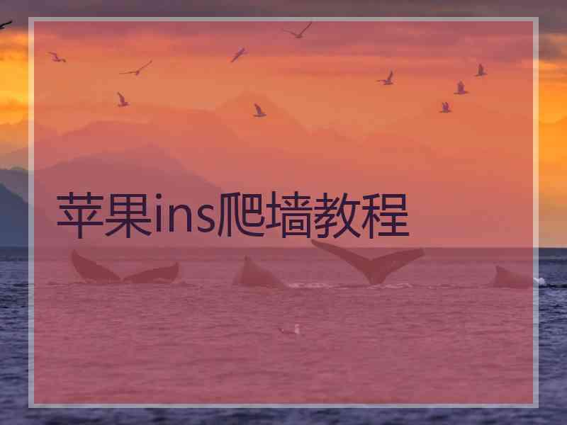 苹果ins爬墙教程